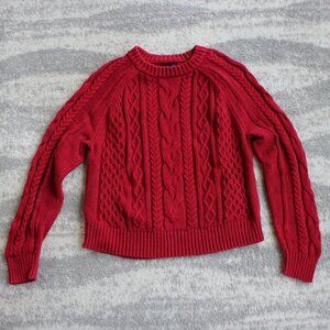 Gap Red Cable Knit Women's Sweater